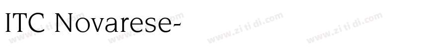 ITC Novarese字体转换